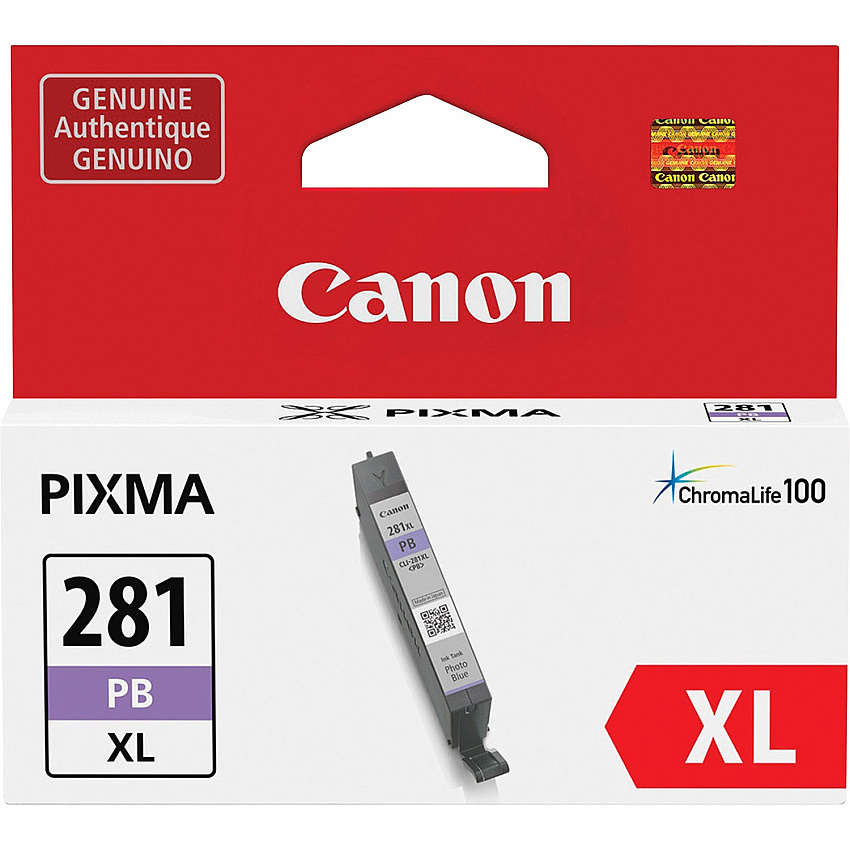 Canon CLI-281XL Original Inkjet Ink Cartridge - Blue - 1 Each Inkjet - 1 Each (CLI281XLPBL)