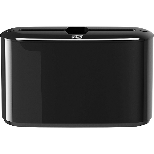 Tork&reg; Xpress Countertop Hand Towel Dispenser, Black Multifold Dispenser - 7.9" Height x 12.7" Width x 4.6" Depth - Plastic - Black - Compact, Lockable - 1 Each (302028)