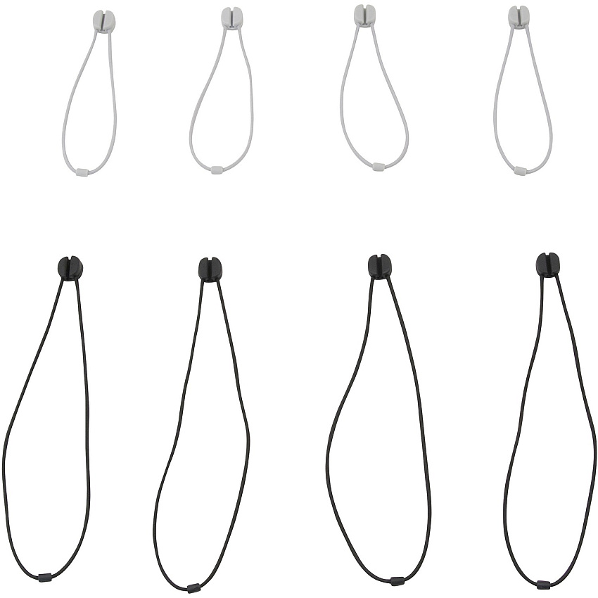 Bluelounge Pixi Reusable Ties Cable Tie - Black Gray - 8 / Pack (BLUPXSM01)