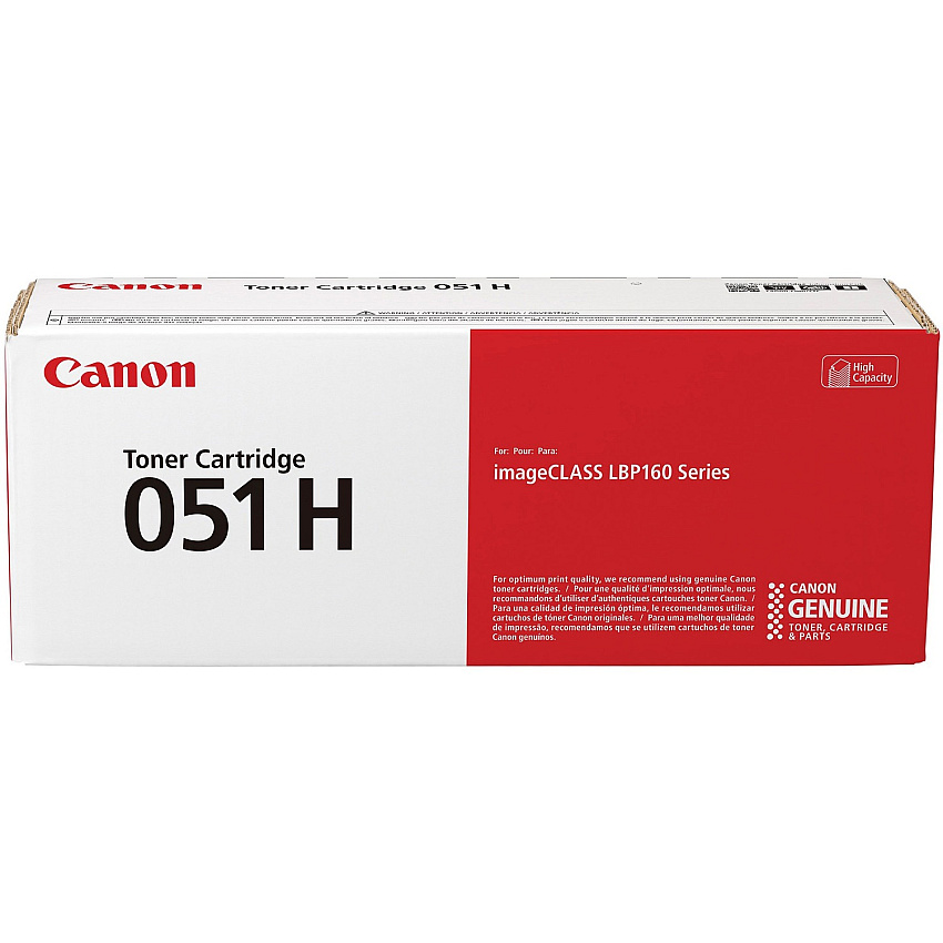 Canon 051H Original High Yield Laser Toner Cartridge - Black - 1 Each 4100 Pages (CRTDG051H)