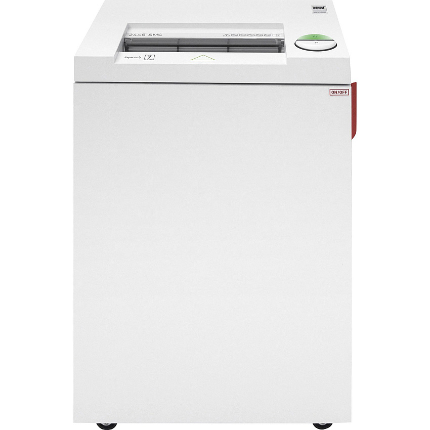 ideal. 2445 Super Micro-cut P-7 Paper Shredder Continuous Shredder - Super Micro Cut - 7 Per Pass - for shredding Paper, Staples, Paper Clip, Credit Card - 0.187" x 0.031" Shred Size - P-7 - 14 ft/min - 9.50" Throat - 20 gal Wastebin Capacit (IDEDSH0067H)