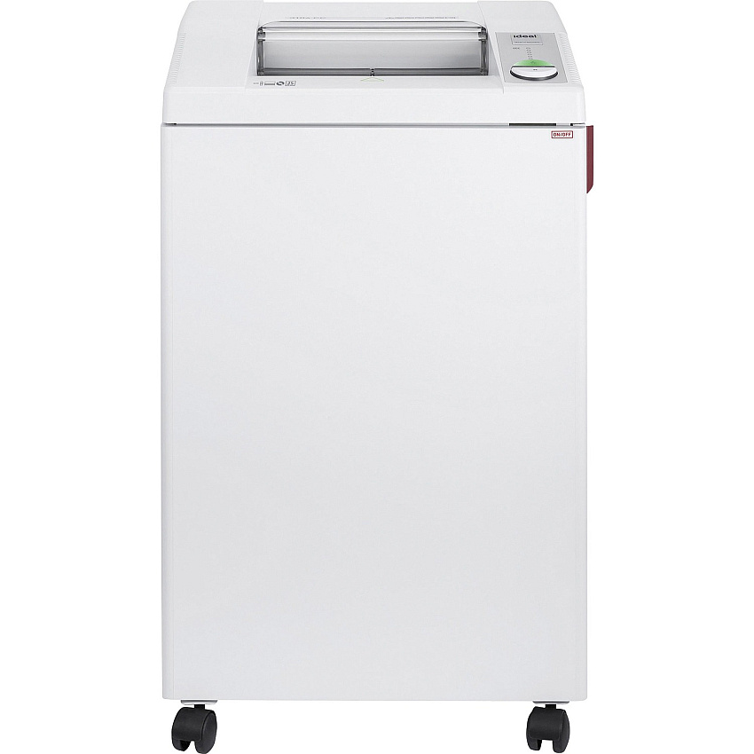 ideal. 31049111 Cross-cut Paper Shredder Continuous Shredder - Cross Cut - 25 Per Pass - for shredding Paper, Staples, Paper Clip, Credit Card, CD, DVD - 0.187" x 1.500" Shred Size - P-4 - 18 ft/min - 12" Throat - 32 gal Wastebin Capacity -  (IDEDSH0315H)