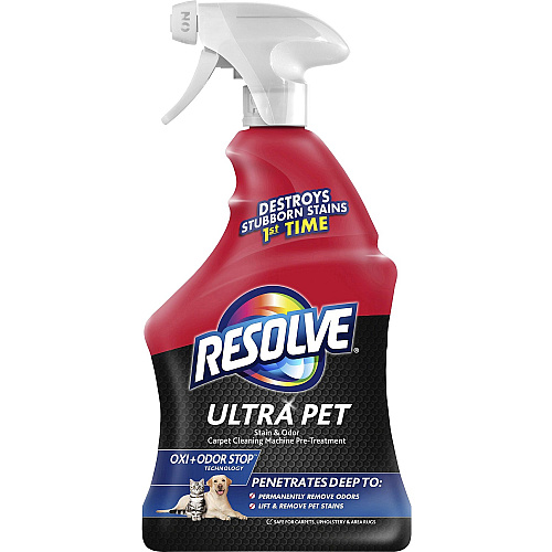 Resolve Ultra Stain/Odor Remover For Cat, Dog - Recommended for Stain Removal, Odor Removal, Urine Stain, Feces, Urine Smell, Vomit, Red Wine, Juice, Residue, Food Stain - Fresh Scent - 1 quart - 1 Each (99305)