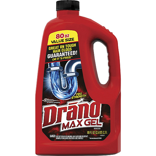 Drano Max Gel Clog Remover Ready-To-Use - 80 fl oz (2.5 quart) - Yellow - 1 Each (694772)