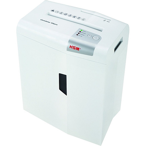 HSM shredstar X6Pro - 1/16" x 5/8" + Sep. CD Cutting Unit Particle Cut - 6 Per Pass - for shredding CD, DVD, Paper, Staples, Paper Clip, Credit Card - 0.187" x 0.625" Shred Size - P-5/O-1/T-2/E-2/F-2 - 8.66" Throat - 5.30 gal Wastebin Capacity - (1046113)