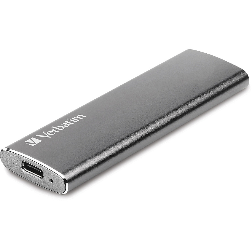 Verbatim 480GB Vx500 External SSD, USB 3.1 Gen 2 - Graphite Notebook Device Supported - USB 3.1 Type C - 500 MB/s Maximum Read Transfer Rate - 2 Year Warranty - 1 Each (47443)