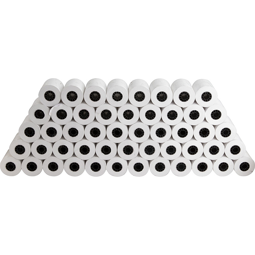Business Source Thermal Paper Rolls 2 1/4" x 80 ft - Smooth - White - 50 / Carton (BSN01018)