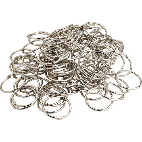Business Source Standard Book Rings 2" Diameter - Silver - Nickel Plated - 50/Box - 5 / Bundle (BSN01439BD)