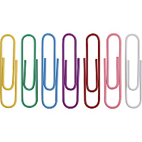Business Source Vinyl-coated Gem Clips Jumbo - 2