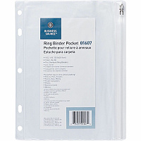 Business Source Punched Economy Binder Pocket 10