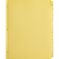 Business Source A-Z Clear Plastic Tab Index Dividers Printed Tab(s) - Character - A-Z - 25 Tab(s)/Set - 8.5