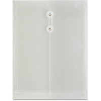 Business Source String Closure Top-open Poly Envelope Inter-department - 10" Width x 13" Length - String/Button - Clear - 1 Each (BSN02020)