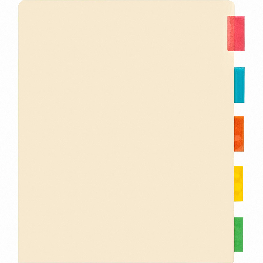 Business Source Color Tab Pocket Binder Dividers Blank Tab(s) - 5 Tab(s)/Set - 9" Divider Width x 11" Divider Length - Letter - 8.50" Width x 11" Length - Buff Buff Paper Divider - Assorted Tab(s) - 5 / Set (BSN02073)