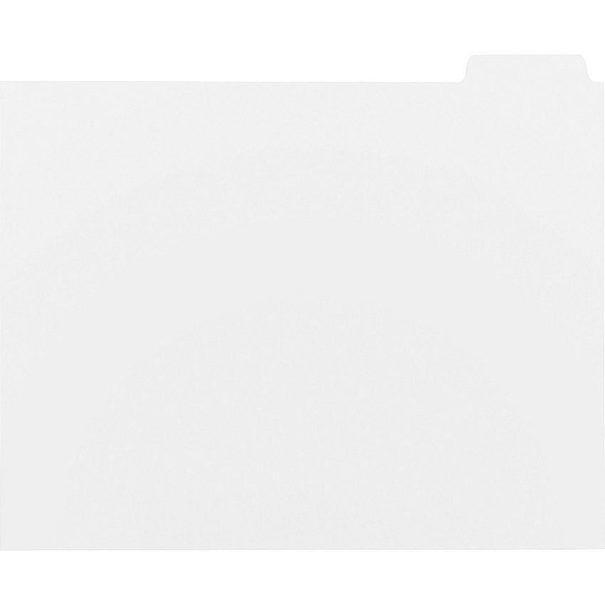 Business Source Double-reverse Printer Print-on Dividers Print-on Tab(s) - 5 Tab(s)/Set - Letter - 8.50" Width x 11" Length - Bright White Paper Divider - White Paper Tab(s) - 50 / Box (BSN02076)