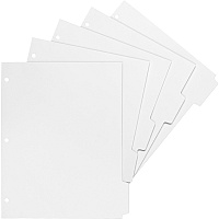 Business Source White Tab Double-reverse Print-on Index Print-on Tab(s) - 5 Tab(s)/Set - 9