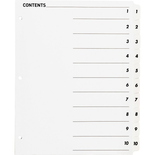 Business Source Table of Content Quick Index Dividers (05854)