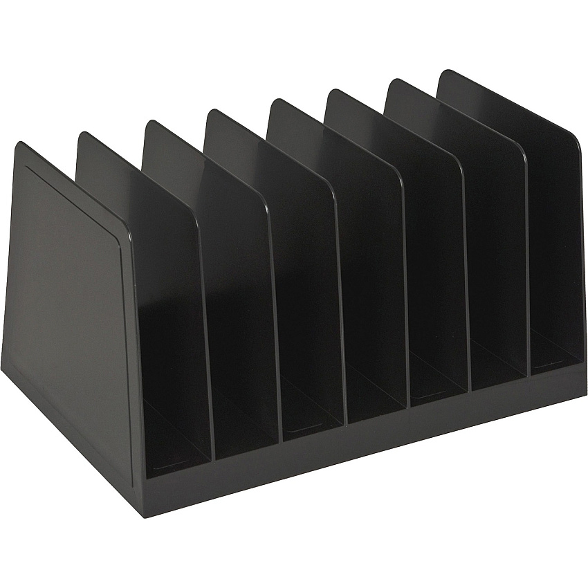 Business Source Desk Step Sorter 4.50" Height x 8.75" Width x 5.50" Depth - Desktop - 25% Recycled - Black - Plastic - 1 Each (BSN11876)