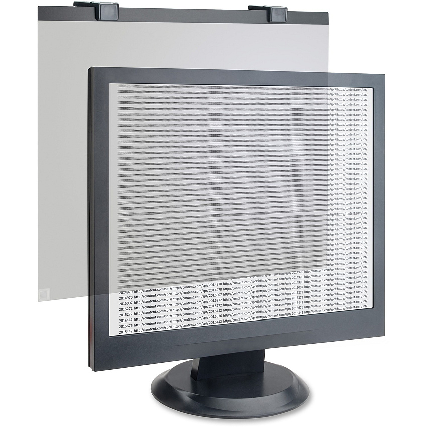 Business Source LCD Privacy/Antiglare Filter Black For 17" LCD Monitor - Tempered Glass, Acrylic - Anti-glare - 1 Each (BSN20507)