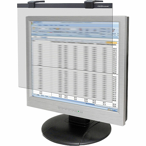 Business Source 19"-20" Widescreen LCD Privacy Filter Clear For 19" , 20" Widescreen LCD Monitor - 16:10 - Acrylic - Anti-glare - 1 Each (BSN20512)