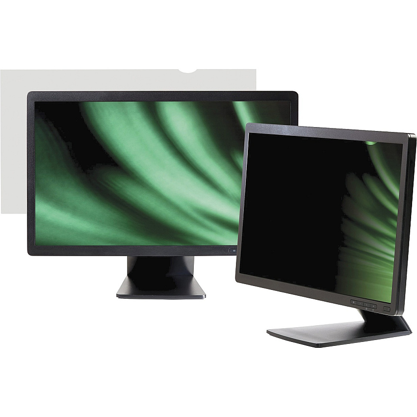 Business Source Widescreen Frameless Privacy Filter Black For 24" Widescreen LCD Monitor - 16:10 - Anti-glare - 1 Each (BSN20668)