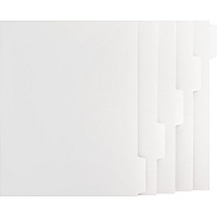 Business Source Tab Printer Economy Index Dividers Print-on Tab(s) - 5 Tab(s)/Set - 8.5" Divider Width x 11" Divider Length - Letter - White Divider - White Tab(s) - 50 / Box (BSN21000)