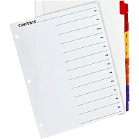 Business Source Jan-Dec Monthly Table of Contents Index Dividers Printed Tab(s) - Month - January-December - 12 Tab(s)/Set - 8.5" Divider Width x 11" Divider Length - Letter - 3 Hole Punched - Multicolor Divider - Multicolor Mylar Tab(s) - 12 / (BSN21906)