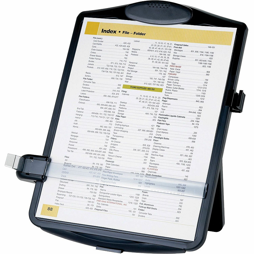 Business Source Easel Document Holder 10" Height x 2" Width x 14" Depth - Black - 1 Each (BSN38950)