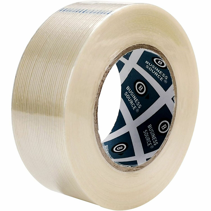 Business Source Filament Tape 60 yd Length x 2" Width - 3" Core - White - Fiberglass Filament - For Reinforcing - 1 Roll (BSN64006)