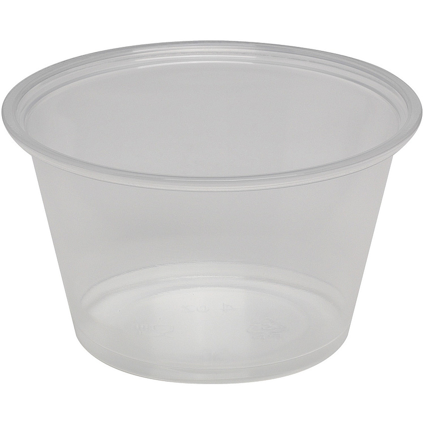 Dixie 4 oz Souffle Cups by GP Pro 4 fl oz - Clear - Plastic - Sauce - 200/Pack - 12 / Carton (PP40CLEAR)