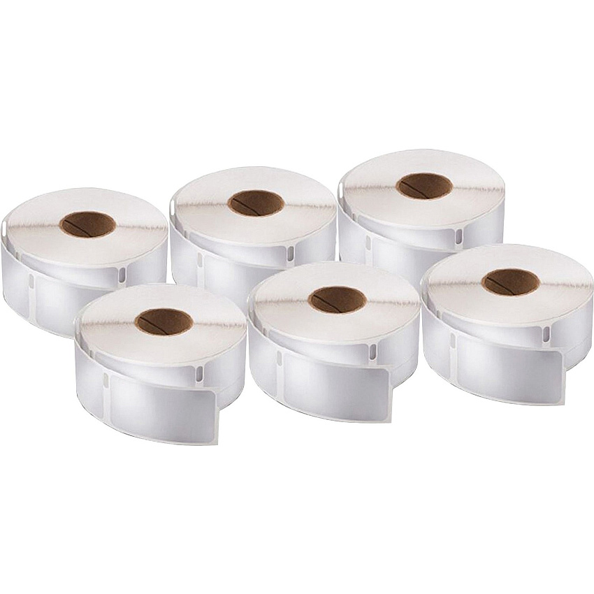 Dymo LabelWriter Labels 3/4" Height x 2" Width - Rectangle - White - 500 / Roll - 6 / Pack (2050766)