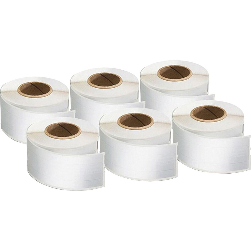 Dymo LabelWriter Label Roll 9/16" Height x 3 7/16" Width - Rectangle - White - 130 / Roll - 6 / Pack (2050812)