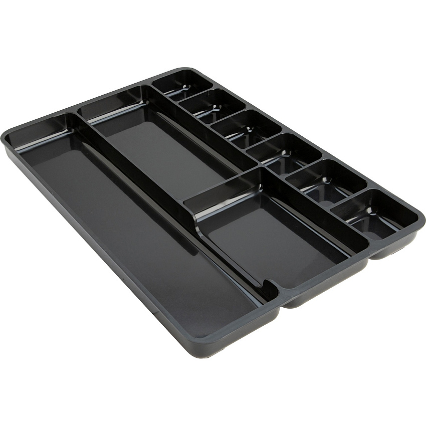 Lorell Drawer Tray Organizer 9 Compartment(s) - 1.25" Height x 14" Width x 9.38" Depth - Black - 1 Each (LLR60006)