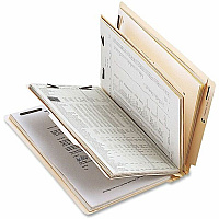 Business Source Letter Recycled Classification Folder 8 1/2" x 11" - 2" Fastener Capacity - End Tab Location - 2 Divider(s) - 18 pt. - 10% Recycled - 10 / Box (BSN17254)