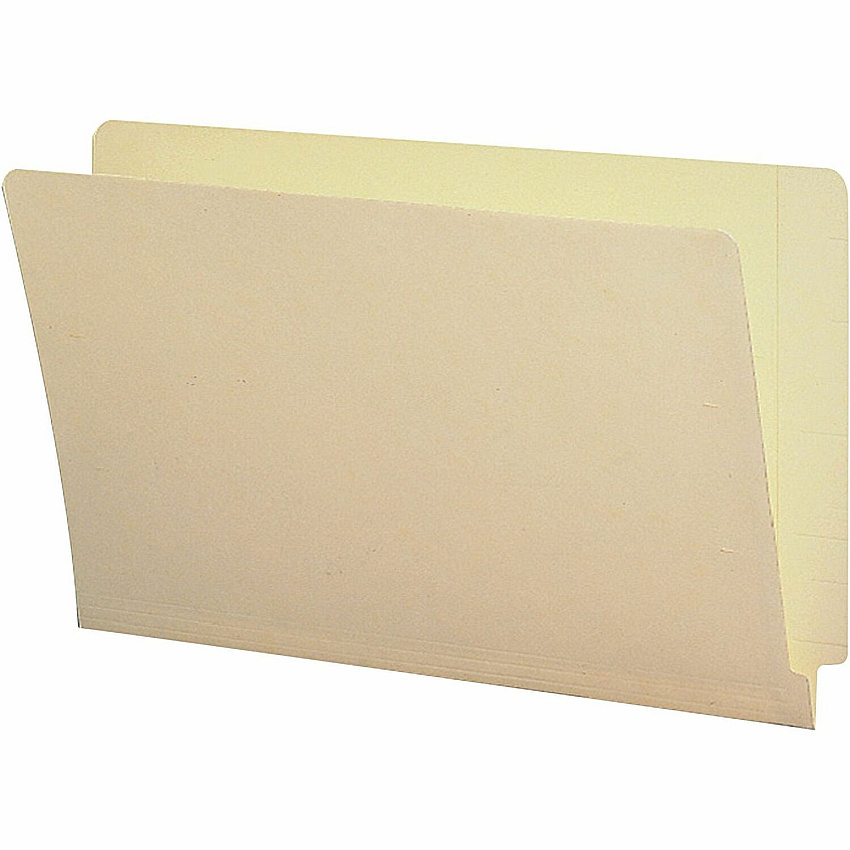 Business Source Straight Tab Cut Legal Recycled End Tab File Folder 8 1/2" x 14" - End Tab Location - 10% Recycled - 100 / Box (BSN17255)