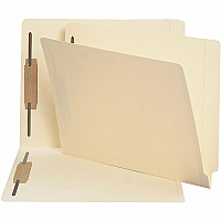 Business Source Straight Tab Cut Letter Recycled Fastener Folder 8 1/2" x 11" - 2 Fastener(s) - 2" Fastener Capacity - End Tab Location - 14 pt. - 10% Recycled - 50 / Box (BSN17263)