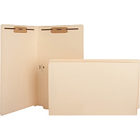 Business Source Straight Tab Cut Legal Recycled Fastener Folder 8 1/2" x 14" - 2 Fastener(s) - 2" Fastener Capacity - 11 pt. - 10% Recycled - 50 / Box (BSN17265)