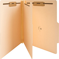 Business Source Letter Recycled Classification Folder 8 1/2" x 11" - 2" Expansion - 2" Fastener Capacity - End Tab Location - 1 Divider(s) - 18 pt. - 10% Recycled - 10 / Box (BSN17271)