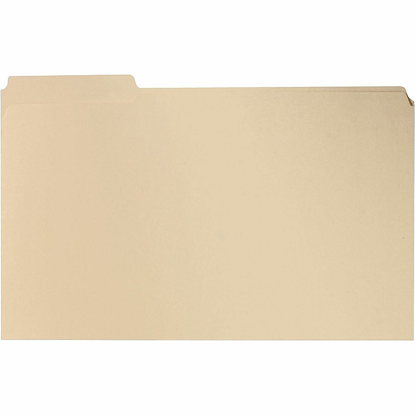 Business Source 1/3 Tab Cut Legal Recycled Expanding File 8 1/2" x 14" - 3/4" Expansion - Top Tab Location - Assorted Tab Position - 11 pt. - 10% Recycled - 100 / Box (BSN241113)