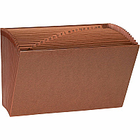 Business Source Legal Recycled Expanding File 8 1/2" x 14" - 21 Pocket(s) - Brown - 30% Recycled - 1 Each (BSN26537)