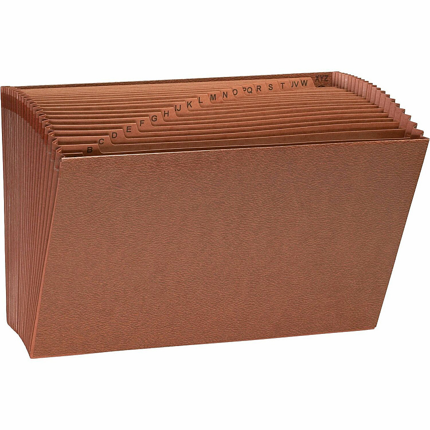 Business Source Legal Recycled Expanding File 8 1/2" x 14" - 21 Pocket(s) - Brown - 30% Recycled - 1 Each (BSN26537)
