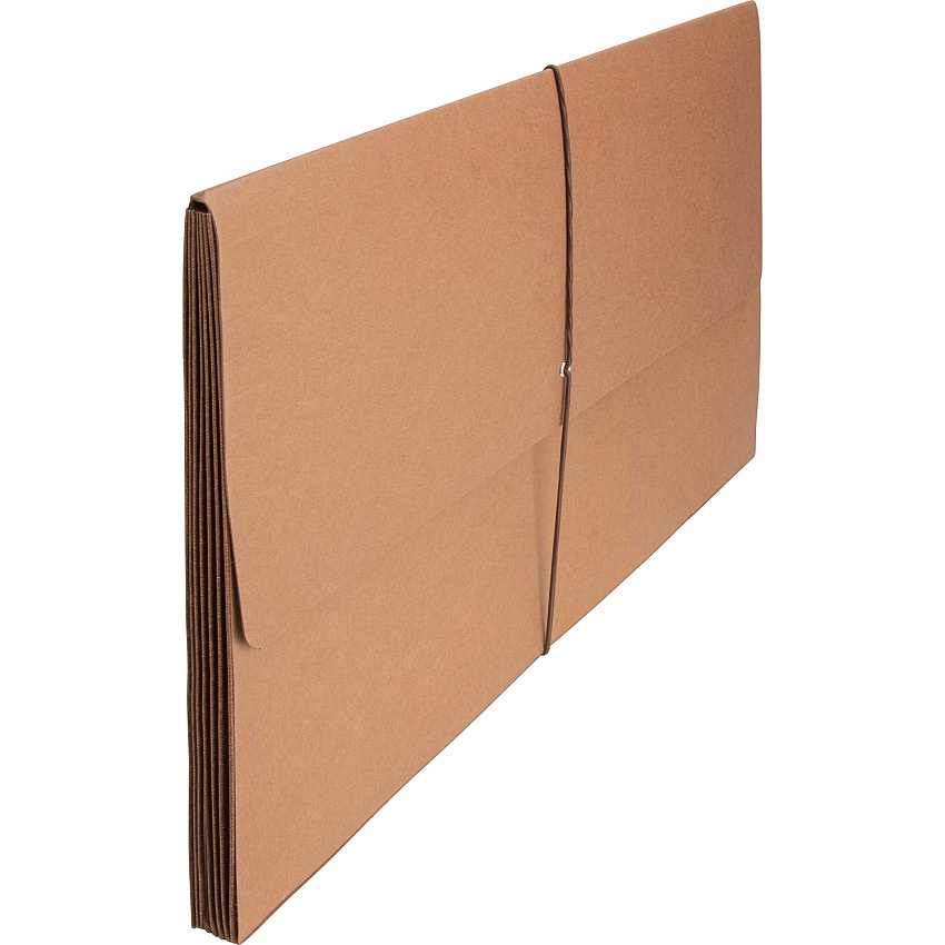 Business Source Legal Recycled File Wallet 8 1/2" x 14" - 5 1/4" Expansion - Brown - 30% Recycled - 1 Each (BSN26576)
