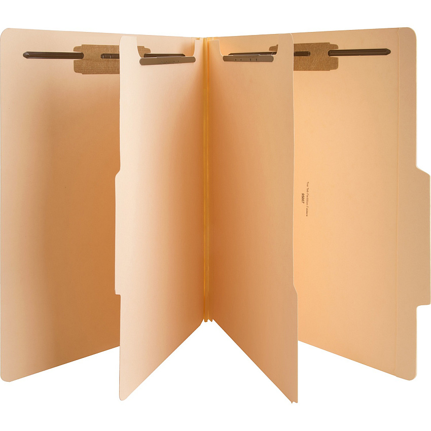 Business Source Letter Recycled Classification Folder 8 1/2" x 11" - 2" Expansion - 1" Fastener Capacity, 2" Fastener Capacity - 2 Divider(s) - 18 pt. - 10% Recycled - 25 / Box (BSN95007)