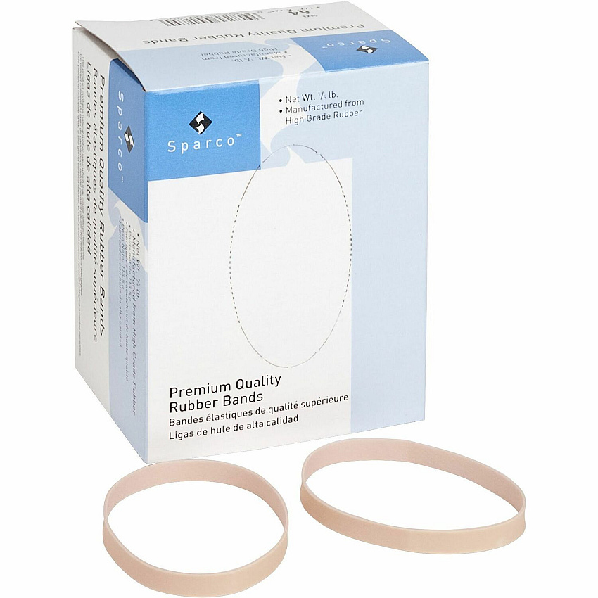 Business Source Premium Quality Rubber Bands Size: #64 - 3.5" Length x 250 mil Thickness - Natural - 106 / Pack (BSN6414LB)