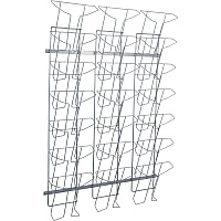 Alba Wire A4 Display 21 Compartments 400 x Sheet - 21 Compartment(s) - Compartment Size : 1.57" - 44.09" Height x 30.71" Width x 5.12" Depth - Chrome - Metal - 1 Each (DDFIL21M)