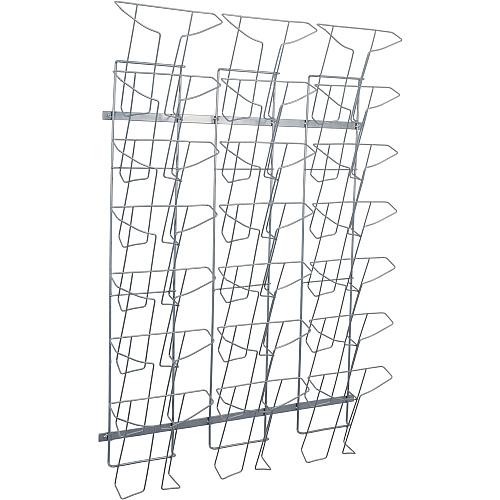 Alba Wire A4 Display 21 Compartments 400 x Sheet - 21 Compartment(s) - Compartment Size : 1.57" - 44.09" Height x 30.71" Width x 5.12" Depth - Chrome - Metal - 1 Each (DDFIL21M)