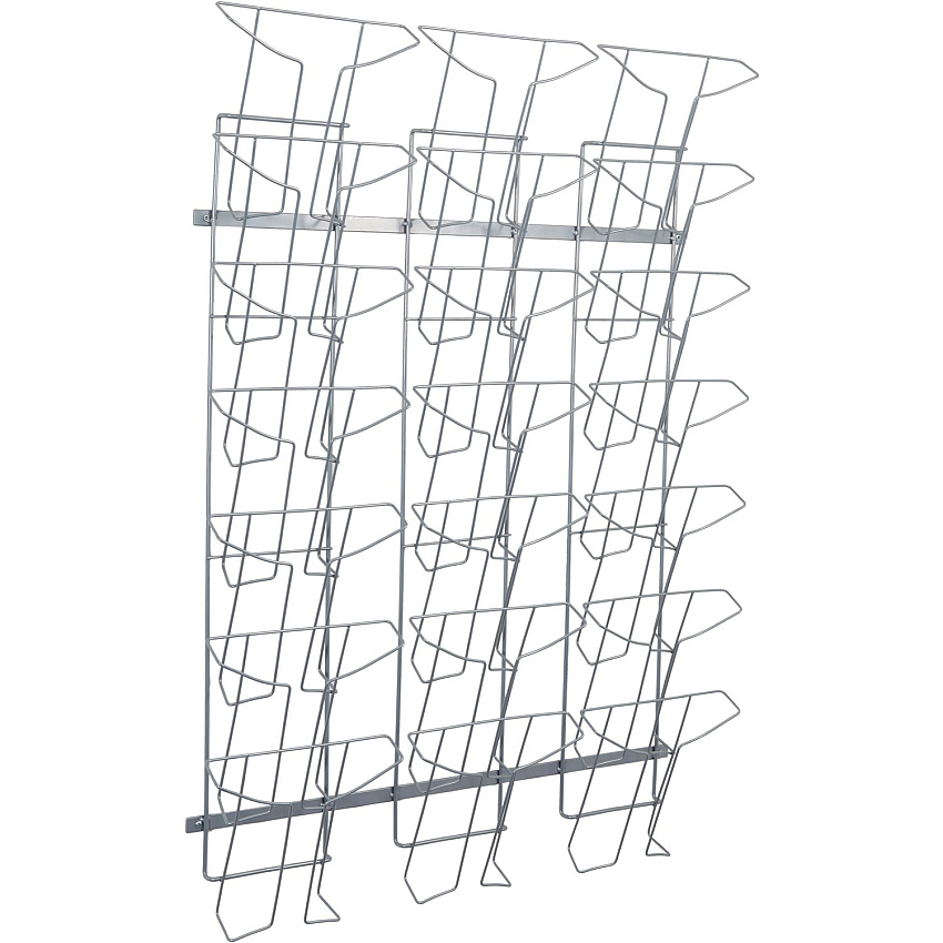 Alba Wire A4 Display 21 Compartments 400 x Sheet - 21 Compartment(s) - Compartment Size : 1.57" - 44.09" Height x 30.71" Width x 5.12" Depth - Chrome - Metal - 1 Each (DDFIL21M)