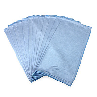 Microfiber Cloths Glass 270 Gsm Blue 16x16 15 Dz/cs, Pack Of 12 (MFCGL2701616BL)