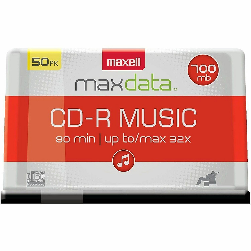 Maxell CD-R Media 120mm - 1.33 Hour Maximum Recording Time (625156)