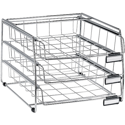 Alba Letter Tray 3 Tier(s) - 15.16" Height x 12.40" Width x 9.45" Depth - Anti-slip - Metal, Plastic - 1 Each (COR3F)