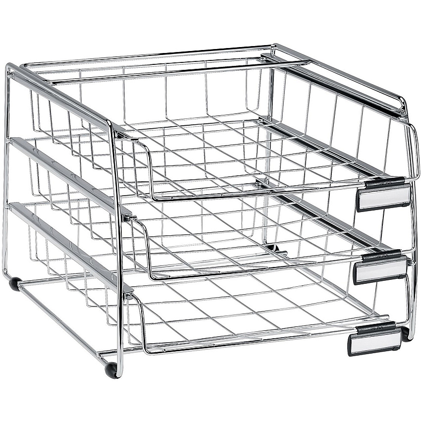 Alba Letter Tray 3 Tier(s) - 15.16" Height x 12.40" Width x 9.45" Depth - Anti-slip - Metal, Plastic - 1 Each (COR3F)